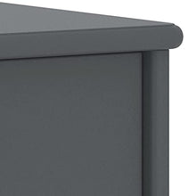 vidaXL Comodino Grigio Scuro 35x30x40 cm in Legno Massello di Pino