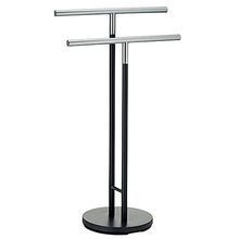 kela 22230, Portasciugamani, 2 Bracci, Antiruggine, Metallo, 92,5 cm di Altezza, Sinerio', Antracite, Metal, Anthracite, One Size