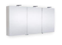 Generisch Venus Focus - Armadietto a specchio in alluminio, con pannello posteriore in vetro bianco, 1200 x 700 x 155 mm