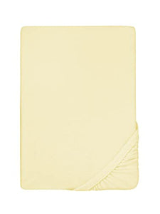 Biberna 0012344 Lenzuolo Frottee-Stretch (Altezza Materasso max. 22 cm) 1X 180X200 cm > 200X200 cm, Giallo