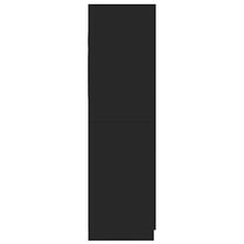 Cikonielf - Guardaroba con 2 ante e 2 cassetti per camera da letto, 80 x 52 x 180 cm, colore: nero lucido