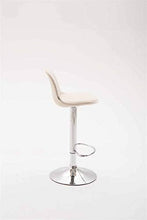 CLP 2X Sgabelli Design Kiel in Stoffa I Coppia Sgabelli Cucina Girevoli Regolabili 60-82cm I Sgabelli Bar Imbottiti, Colore:Crema
