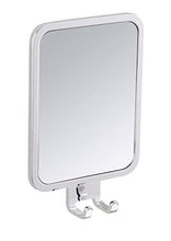 WENKO Specchio antiappannamento in acciaio inox Premium Plus, Acciaio inossidabile, 13.5 x 20.5 x 6.5 cm, Lucido