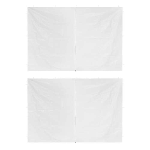 Festnight Ingresso 2 pz per Tenda Gazebo con Cerniera Bianco/Verde,Parete per Tenda Gazebo da Giardino Esterno 295 x 195 cm