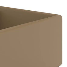 vidaXL Lavabo Troppopieno Lavello per Bagno Lavandino per Toilette Prodotti per Bagno Vaschetta Quadrato Crema Opaco 41x41cm Ceramica