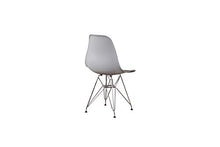 INJOY LIFE - Set di 4 sedie da pranzo moderne con gambe in metallo, sedie in plastica, per ufficio, salotto, cucina, camera da letto, colore: grigio