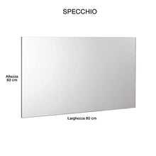 mazzoni Mobile da Bagno Sospeso 80cm Colonna P18cm Maiorca Light Noce Scuro Frassinato