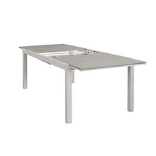 Milani Home s.r.l.s. Set Tavolo Giardino Rettangolare Allungabile 180/240 X 100 con 6 Poltrone in Alluminio Tortora da Esterno