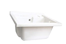 Lavatoio - Pilozzo BIANCO, ALTA RESISTENZA per esterni, materiale di prima scelta e stampo uniforme senza punti deboli, sifone IN REGALO, lavabo per lavanderia. Escelsior(L58,5 x P58,5 x H33)