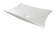 1 lavabo in ceramica ovale rettangolare grande 56,5 cm L x 38 cm B