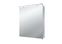 emco asis - Armadietto con specchio luminoso, 600 mm, 1 porta, LED neutro, 4000 K, colore: Bianco