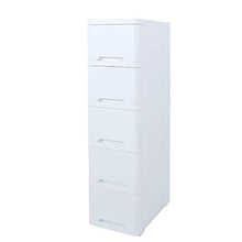 TXXM, cassettiera con cuciture e cassetti, per riporre cassetti, armadietti da bagno, cucina, colore: bianco, 5 strati.
