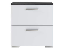Marchio Amazon - Movian, comodino a 2 cassetti in stile moderno, modello Kolva, 37,7 x 44,5 x 47 cm, colore grigio