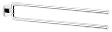 tesa Elegaant Porta Asciugamani Adesivo - Porta asciugamani in metallo cromato inox con bracci mobili - senza forature - Rimovibile senza lasciare tracce - 74 mm x 50 mm x 448 mm