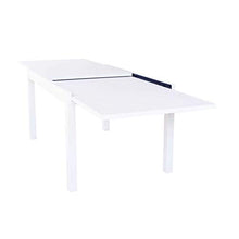 Milani Home s.r.l.s. Tavolo Rettangolare Allungabile in Alluminio da Esterno Giardino, per Ristorante Albergo di Design, Cm 135/270 X 90 X 75 H Colore Bianco