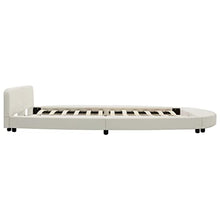 vidaXL Giroletto Imbottito Tondeggiante Elegante Robusto a Doghe Camera da Letto Telaio Struttura Letto Bianco in Similpelle 180x200 cm
