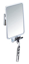 WENKO Vacuum-Loc® specchio da parete Quadro, ABS, 14 x 19.5 x 8 cm, Lucido