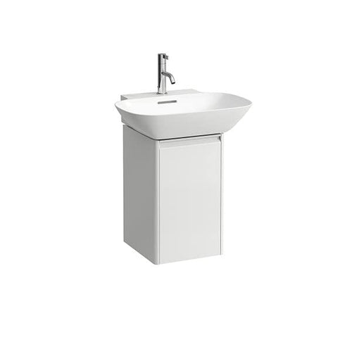 Laufen Base di Scorrimento per mobiletto lavabo Ino da lavabo 810302, 1 Anta, Cerniera Destra, Listello Maniglia in Alluminio anodizzato, colorazione: Bianco Opaco - H4030221102601