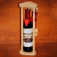 Out of the blue 71/3106 Portabottiglie, Modello Magic Poles, Legno, Multicolore, 12 x 12 x 37 cm