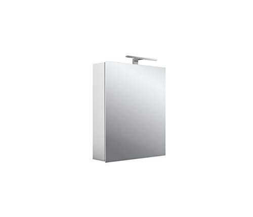 Emco asis Mee - Armadietto a LED in Alluminio, 1 Porta, Modello da Parete, 600 mm