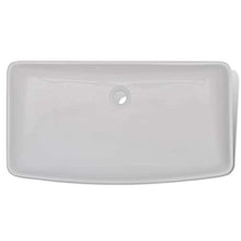 lavabo da bagno, Ceramico lussuoso in Forma rettangolare Bianco 710 x 380 x 135 mm
