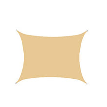 CH-GTJ Tenda A Vela Parasole Rettangolare,Ombrelloni da Giardino Impermeabile Protezione Antivento con UV Protezione per Terrazza, Campeggio, Cortile,Sandyellow,2.5X2.5m