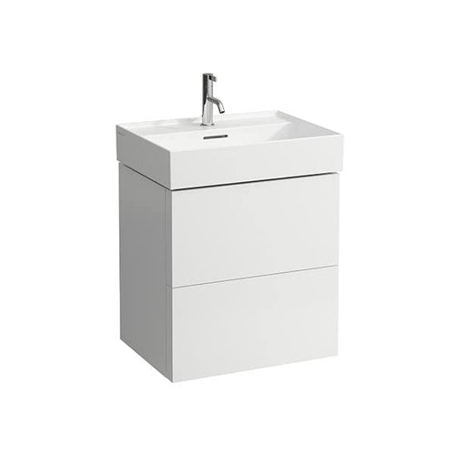 Laufen Mobiletto lavabo Kartell, Adatto per lavabi 810333, 810338, 810339, 813332, 2 cassetti, 580x600x450, colorazione: Neve (Bianco Opaco) - H4075690336401