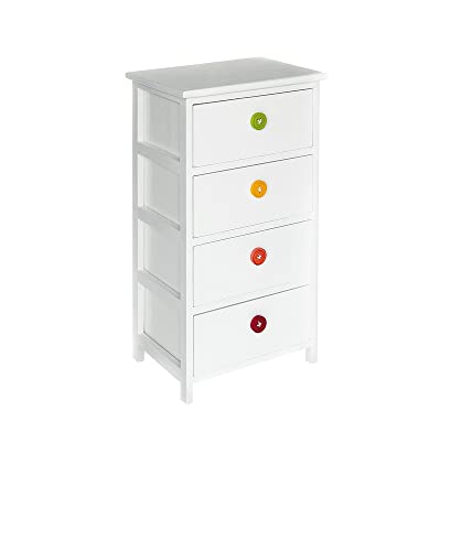 King Home C656734 Cassettiera 4 Cassetti Legno