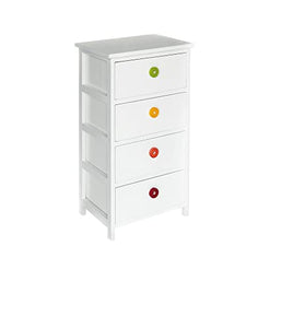 King Home C656734 Cassettiera 4 Cassetti Legno