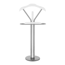 Uniprodo Indossatore da Camera Appendiabiti Servomuto Uni_Stand_02 (Acciaio Verniciato a Polvere, 2 Barre, Argento e Bianco)