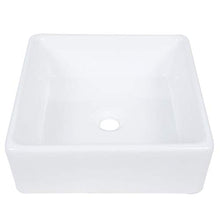 Lavabo Lavabo da appoggio Lavabo quadrato moderno in ceramica Lavabo Piano di lavoro Lavabo bianco Accessori da bagno Lavabo bagno lavabo lavabo da appoggio lavabo vanità, 38 x 38 x 13,3 cm