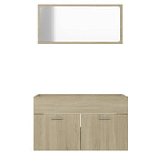 vidaXL Set Mobili da Bagno 2 pz Rovere Sonoma in Truciolato