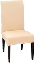 YMYP08 Mobili 1/2/4/6 Pz Elastici Slipcovers Coprisedia Per Sala Da Pranzo Cucina Matrimonio Banchetto (Colore: Crema Colore, Dimensioni: 4 Pezzi)