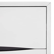 Ibbe Design Comodino con Cassetti Bianco Nero MDF Comodino Letto Stile Scandinavo Moderno Lyon per Soggiorno Camera da Letto, Gambe in Legno Masselo Nero