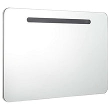 vidaXL Armadietto Bagno con Specchio e Luci LED con Ante e Ripiani Interni Elegante Moderno Funzionale Mobiletto Pensile 80x9,5x55 cm MDF e Melamina
