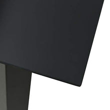Qnotici Tavolo da Pranzo da Giardino con Struttura in Acciaio Verniciato a Polvere, Pratico Tavolo da Pranzo da Esterno in Stile Moderno 80 x 80 x 74 cm (Lunghezza x Larghezza x Altezza) -Nero