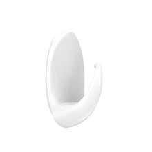 Kleber Confezione da 5 Ganci Autoadesivi Portasciugamani Senza Chiodi in Plastica Bianci per Cucina/Bagno