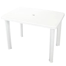 vidaXL Tavolo da Giardino 210x96x72 cm Plastica Bianco Tavolino Tavola Esterni
