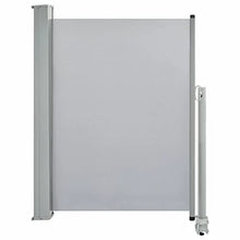 vidaXL Tenda da Sole Laterale Retrattile per Patio Privacy Automatica Schermo Parasole Frangivento 60x300cm in Tessuto PU Grigio Telaio in Ferro