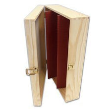 PZ 1 CASSETTA PORTA BOTTIGLIE IN LEGNO DI PINO NATURALE (3 BOTTIGLIE) SCATOLA IN LEGNO BOX FOR BOTTLES CONTENITORE PORTABOTTIGLIE
