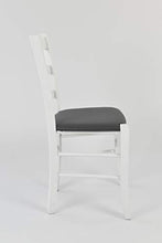 Tommychairs - Set 4 sedie modello Cuore per cucina bar e sala da pranzo, robusta struttura in Legno di faggio laccato bianco e seduta rivestita in pelle artificiale colore grigio scuro