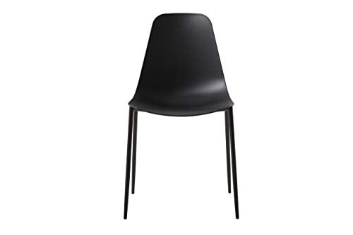 Homemania Sedia Antilla, Per Ufficio, Soggiorno, Sala da Pranzo, Cucina, Camera da Letto-Tavolo, Nero, 49 x 88 x 48 cm, Set da 2 Pezzi