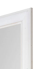 MO.WA Specchio da Parete 66x86, cornice legno bianco sbiancato shabby, specchiera rettangolare parete muro, Made in Italy.