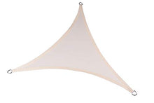 SUNNY GUARD Tenda a Vela Triangolare 3x3x3m HDPE Traspirante Protezione Raggi UV per Giardino terrazza Campeggio, Crema
