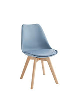 Design Twist Tommy Set di 4 Sedie, Legno, Blu, 52 x 48.5 x 82 cm