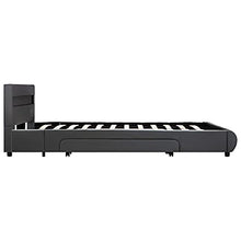SKM Giroletto con LED Antracite in Similpelle 140x200 cm (45.6kg)