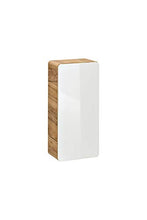 BIM Furniture Aruba 830 - Armadio da appendere sopra per bagno Craft Oak bianco lucido