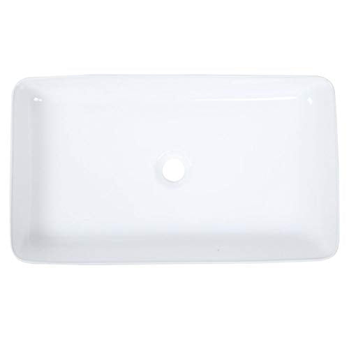 Mobile da bagno rettangolare in ceramica bianca con lavabo ad alte prestazioni per uso domestico