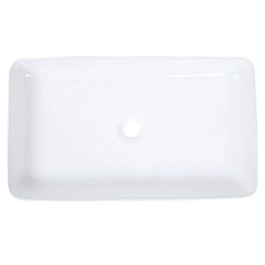 Mobile da bagno rettangolare in ceramica bianca con lavabo ad alte prestazioni per uso domestico