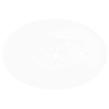 Lavandino in ceramica, piano ovale, superficie lucida, diametro foro di scarico: 4,5 cm, mobili da bagno 400 x 330 x 135 mm